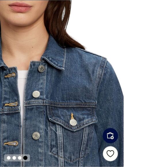 GAP DARK BLUE DENIM JEAN JACKET SIZE M NWOT - Picture 3 of 14